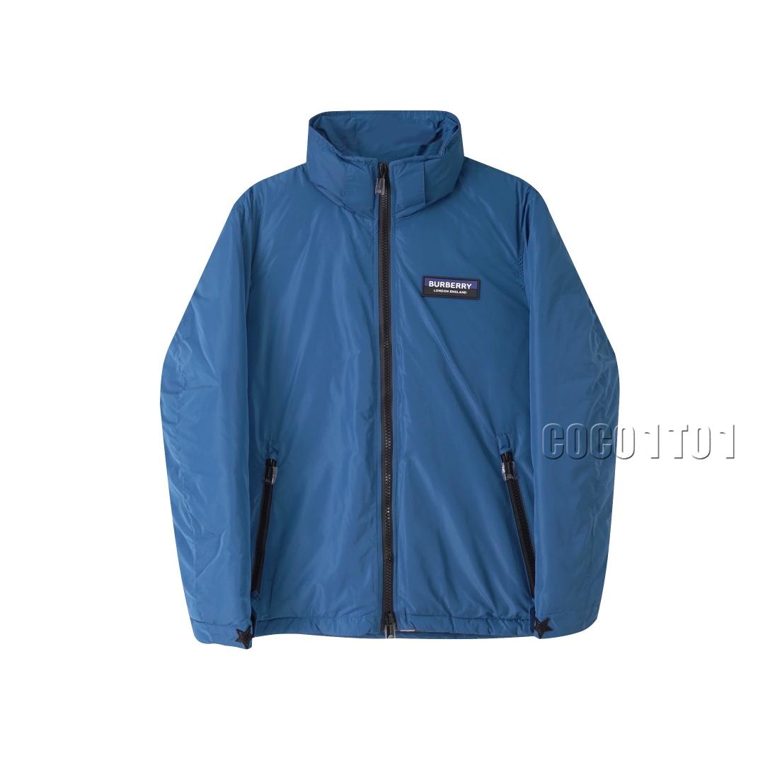 Burberry Star Logo Cuff Down Jacket Blue