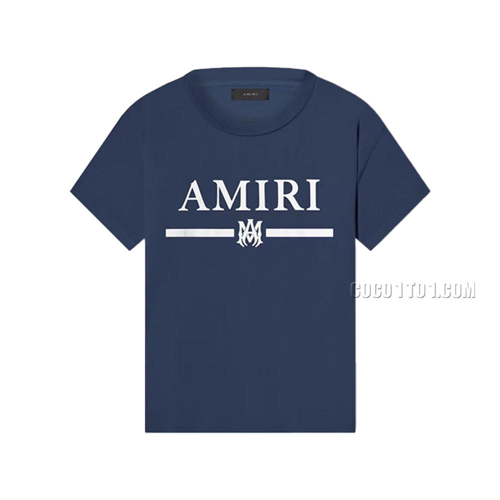 AMIRI new T-shirt short-sleeved AM letter logo print