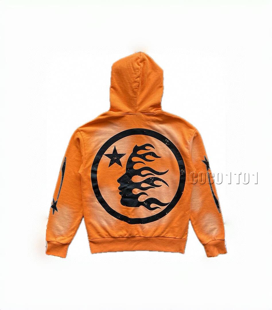 Hellstar Fire Orange Hoodie pants hooded sweatshirt