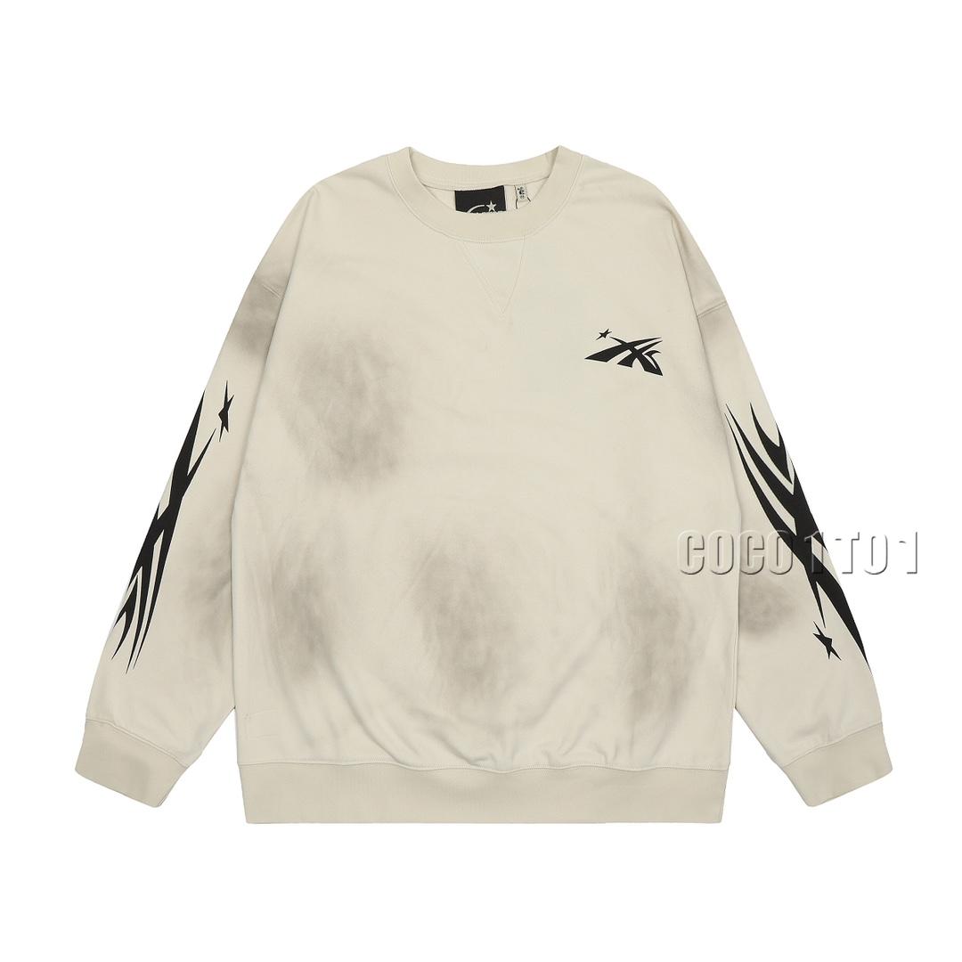 Hellstar Letter Logo Printed Crewneck Sweatshirt