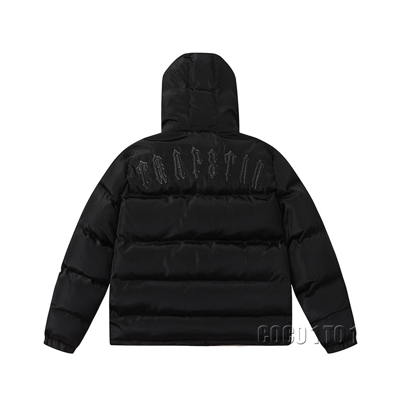 Trapstar Couple Stand Collar Black Letter Embroidered Cotton Jacket