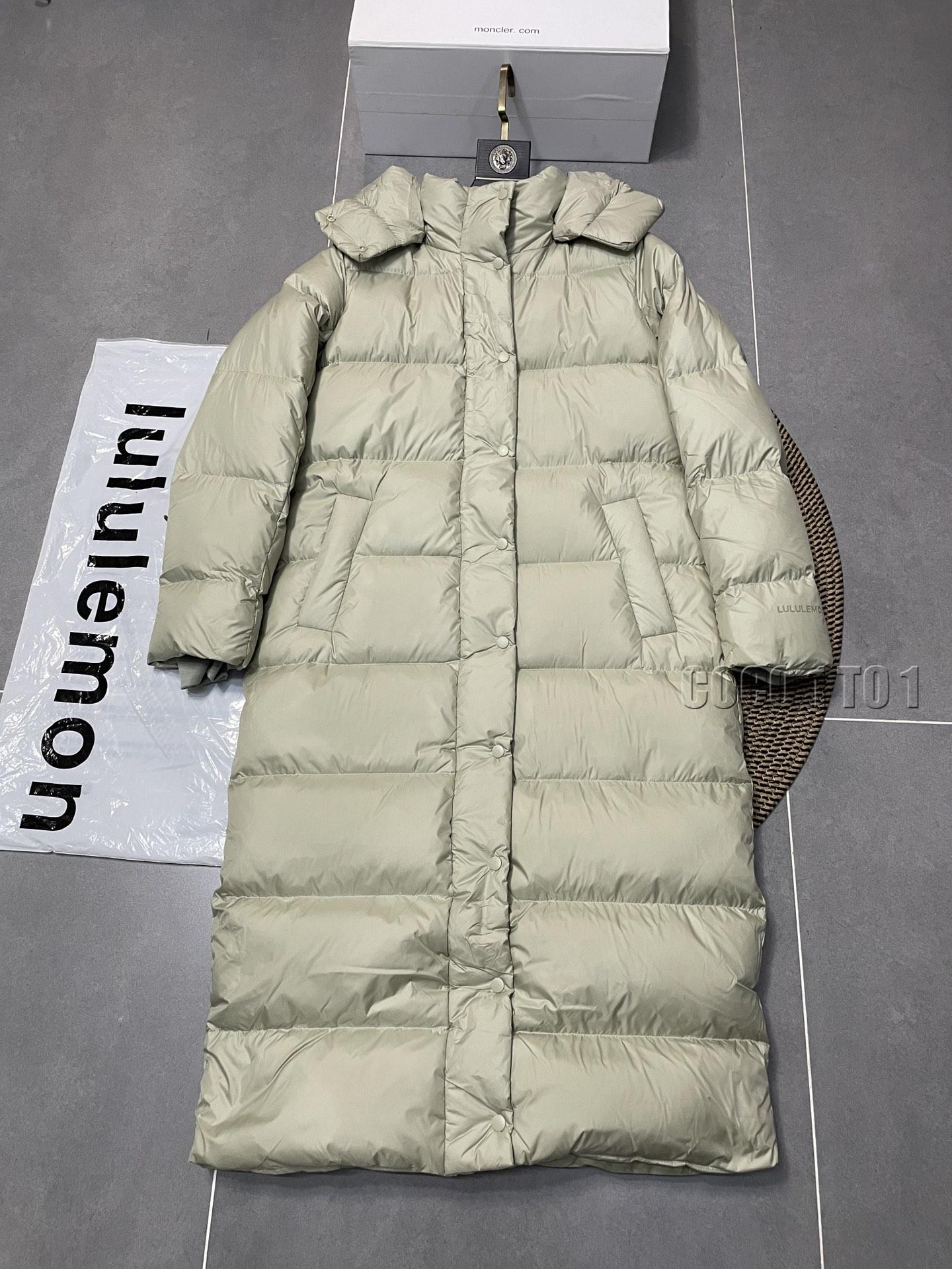 Lululemon Wunder Puff Long Down Jacket Light Green