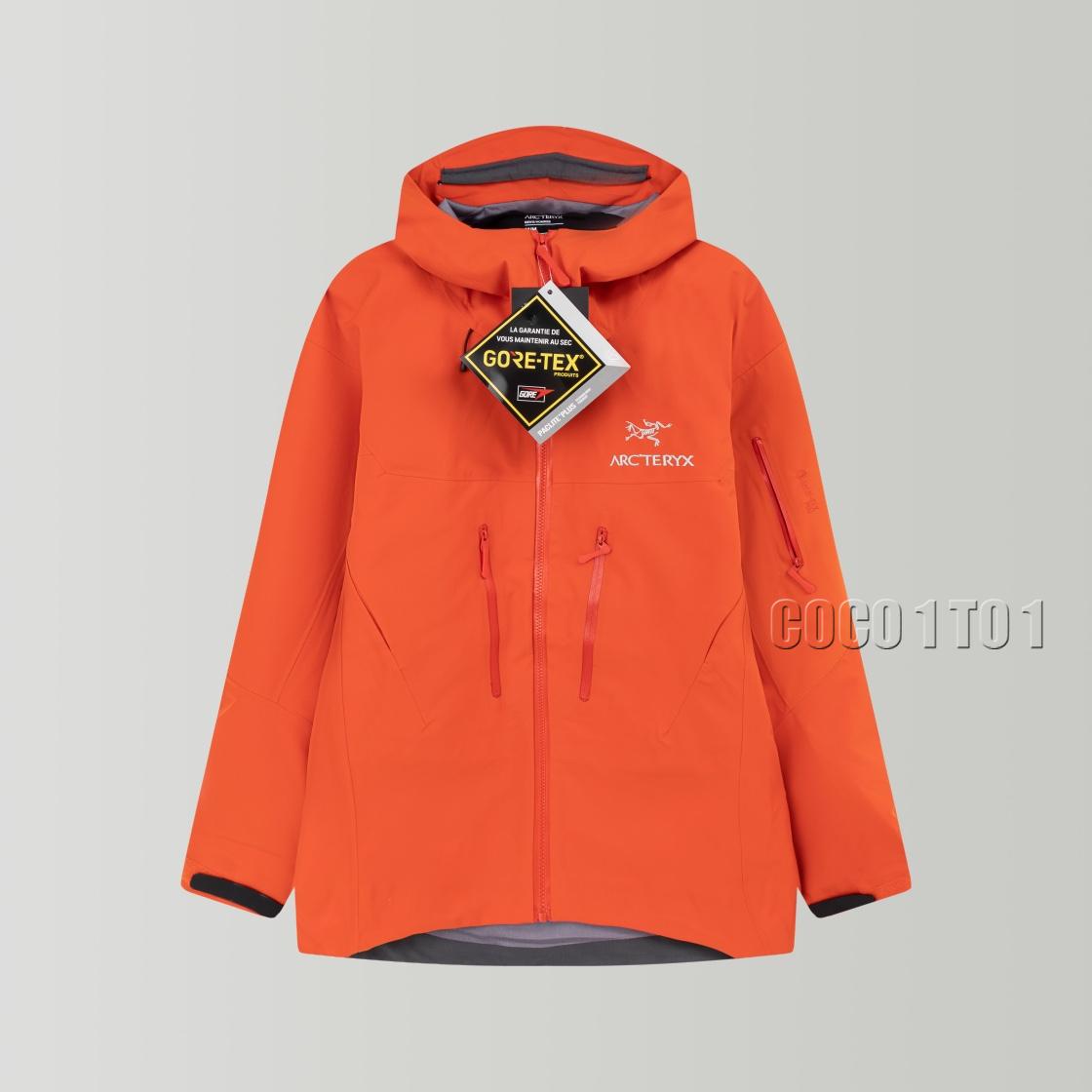 Arc'teryx Alpha GTX Black Gold Functional Jacket Fino Orange