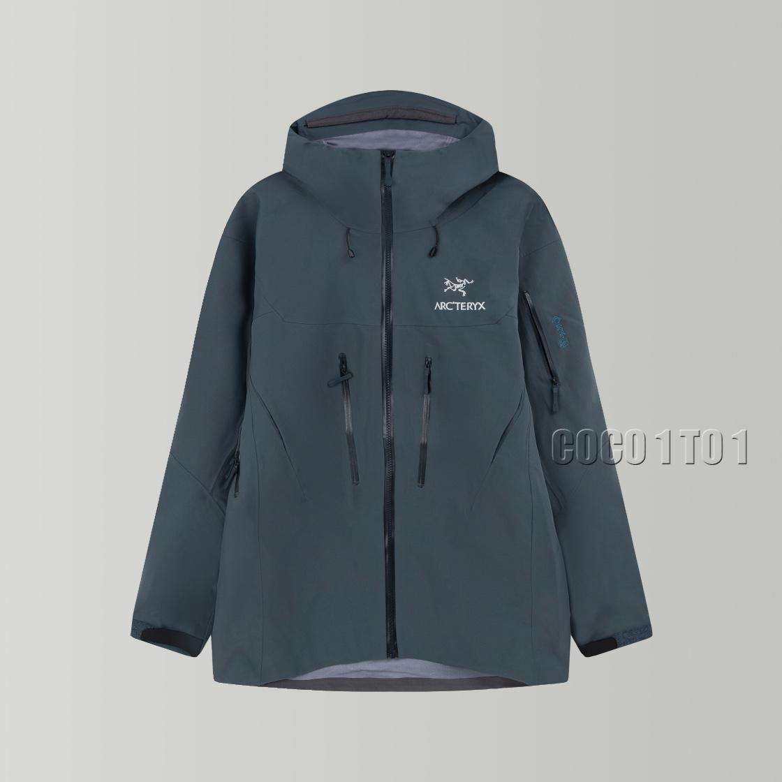 Arc'teryx Alpha GTX Black Gold Functional Jacket Stratosphere Blue