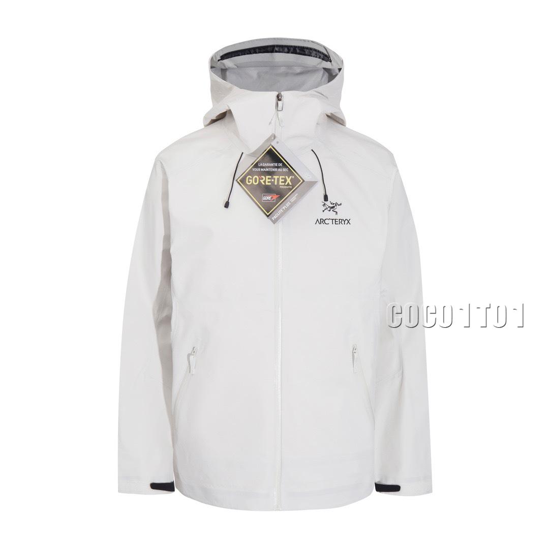 Arc'teryx Beta LT Ivory White Gore-Tex Hard Shell Functional Waterproof Jacket