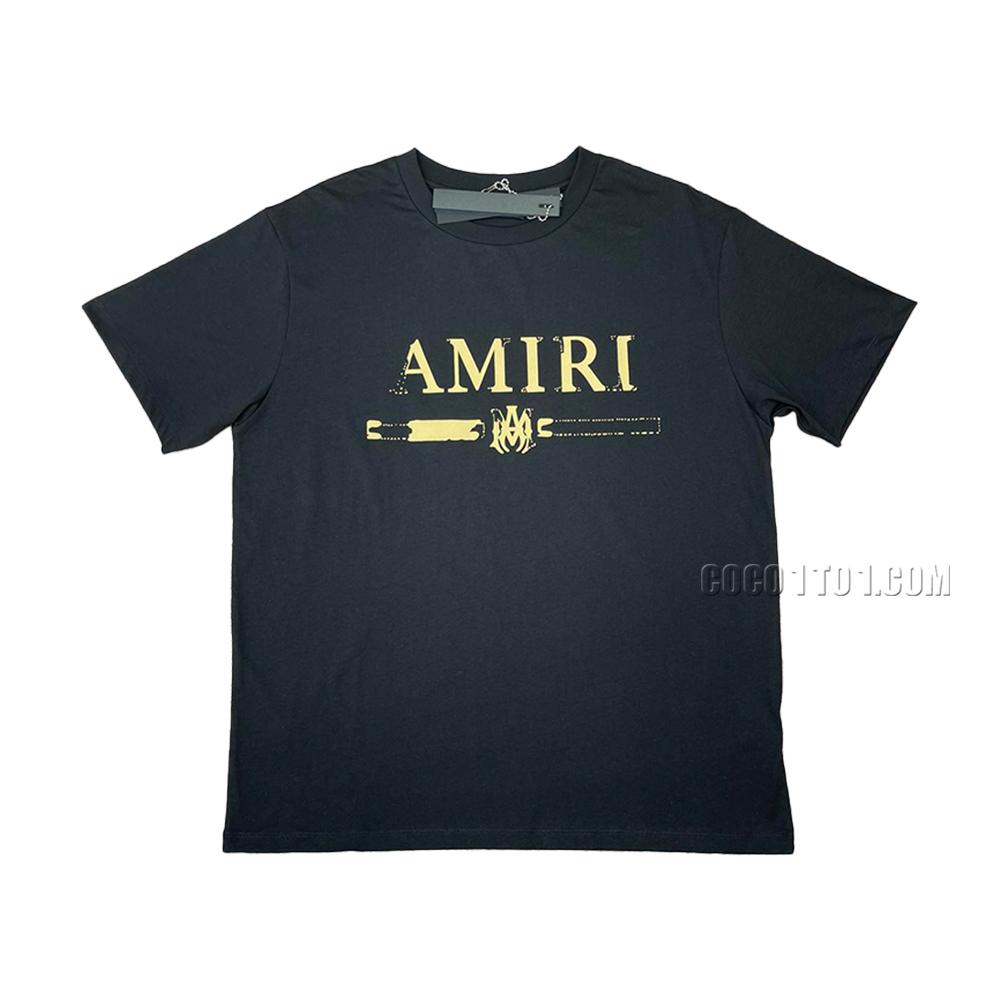 AMIRI New Foam Logo Printed Short-Sleeve T-Shirt with Foam Logo Cutout Effect Print
