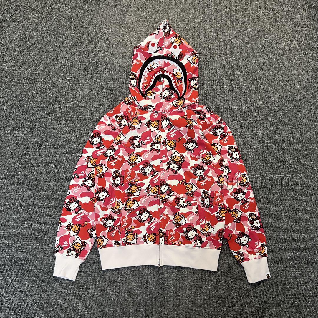 BAPE × Hello Kitty Zip-Up Hoodie Pink