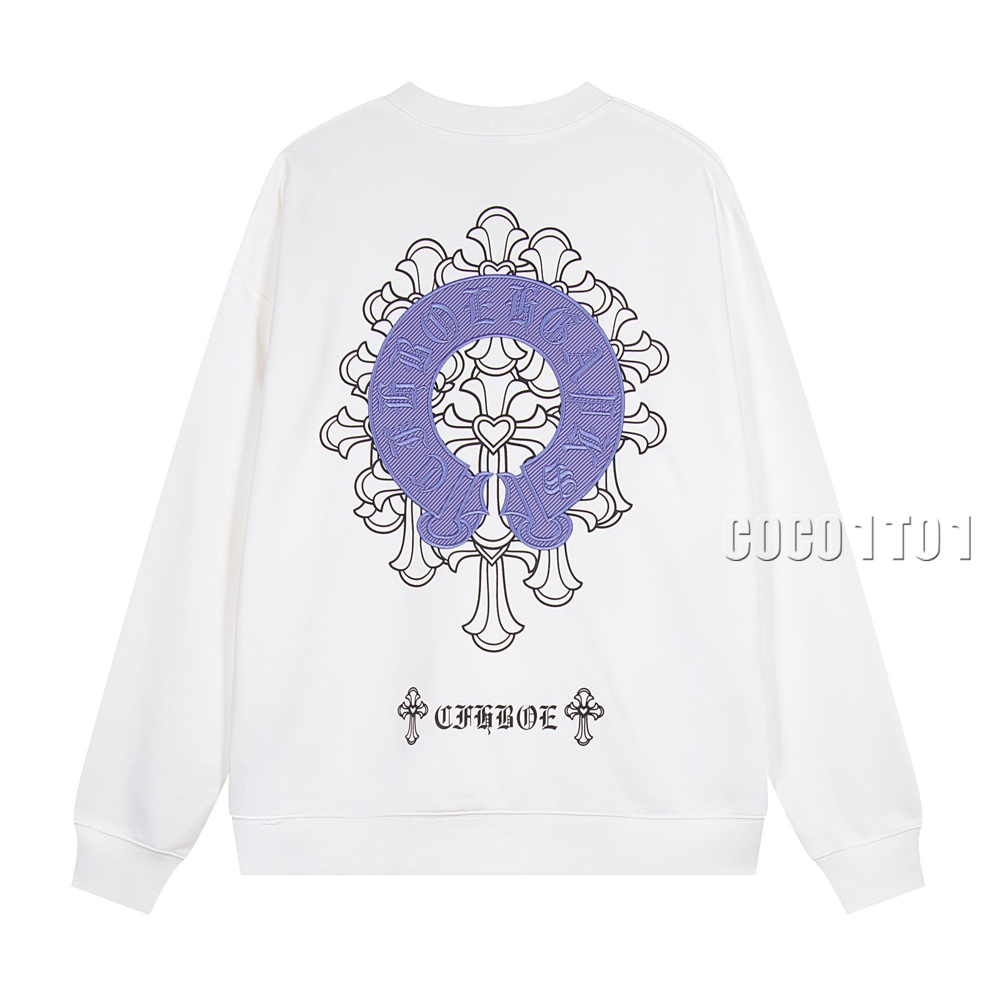 Chrome Hearts Embroidery + Print Crewneck Sweatshirt White