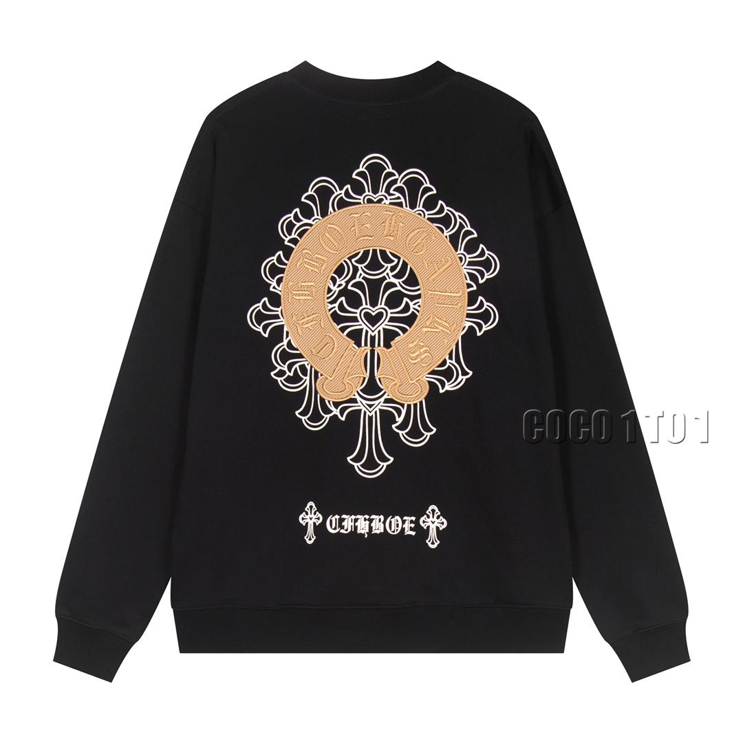 Chrome Hearts Embroidery + Print Crewneck Sweatshirt Black