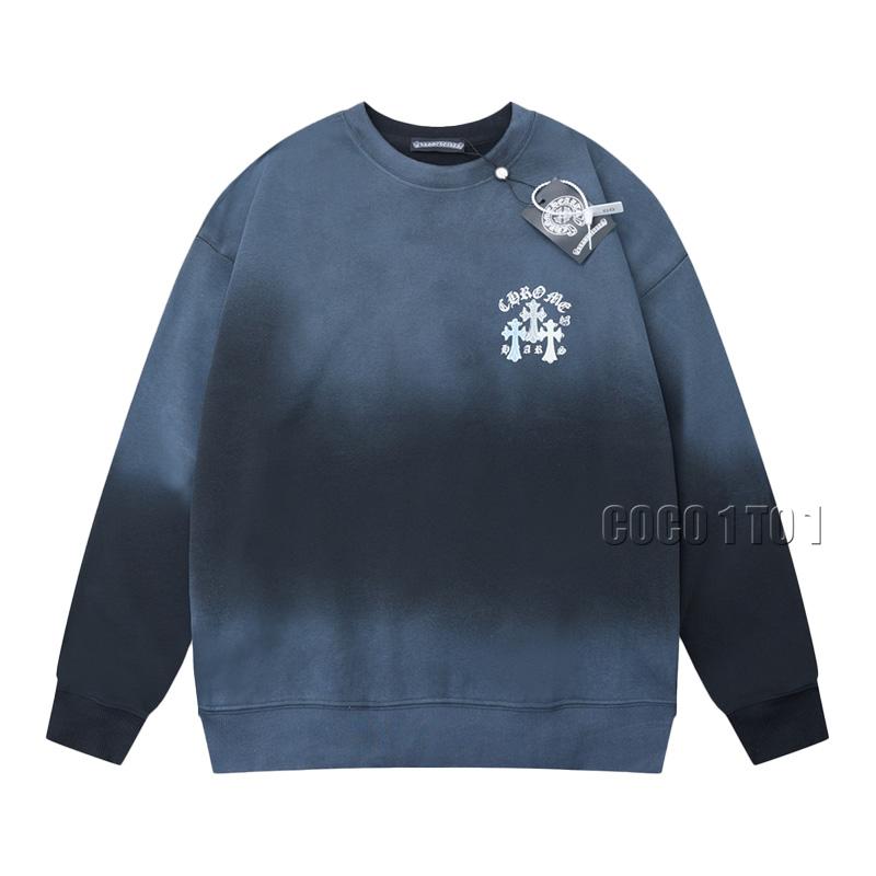 Chrome Hearts Cross Letter Print Pullover Crewneck Sweatshirt Black