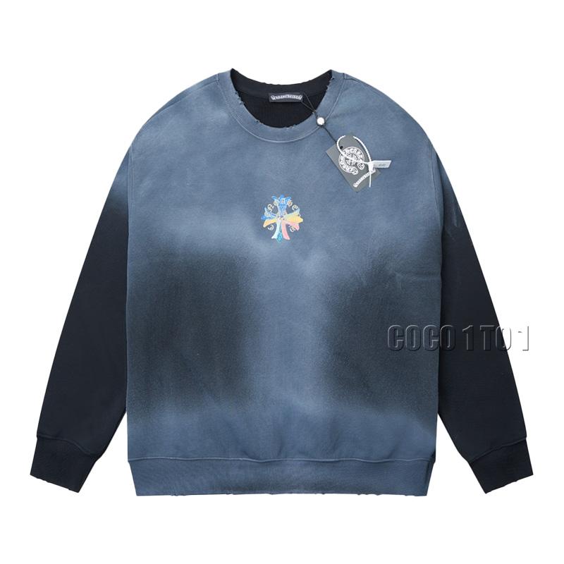 Chrome Hearts Cross Letter Print Pullover Crewneck Sweatshirt Black