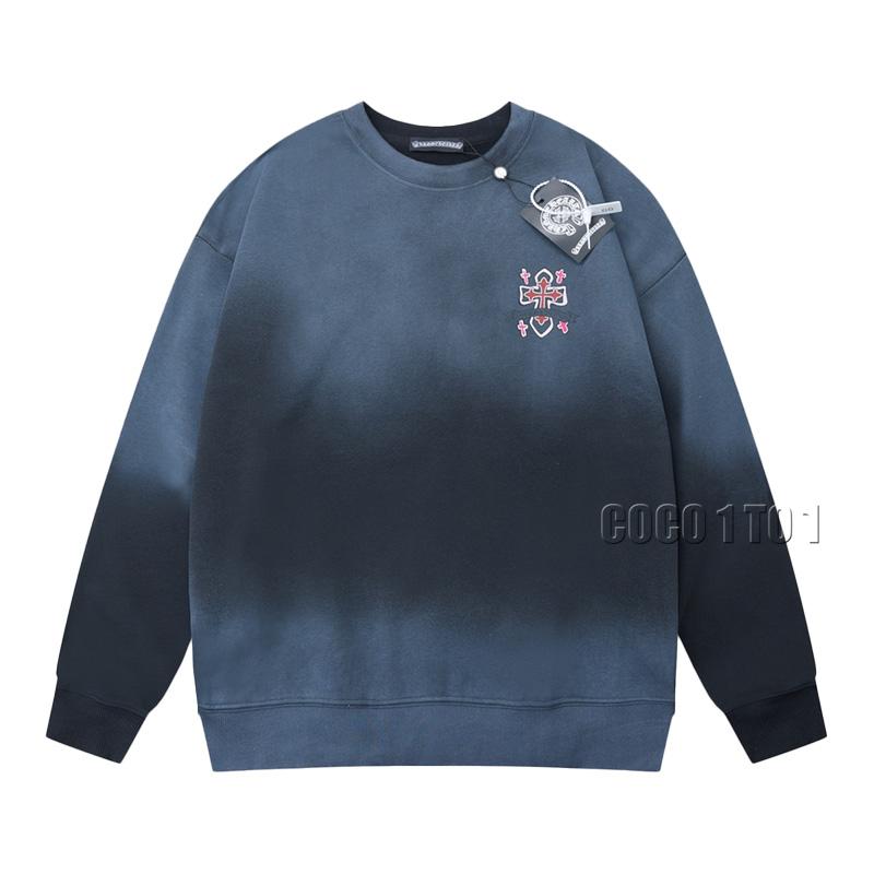 Chrome Hearts Cross Letter Print Pullover Crewneck Sweatshirt Black