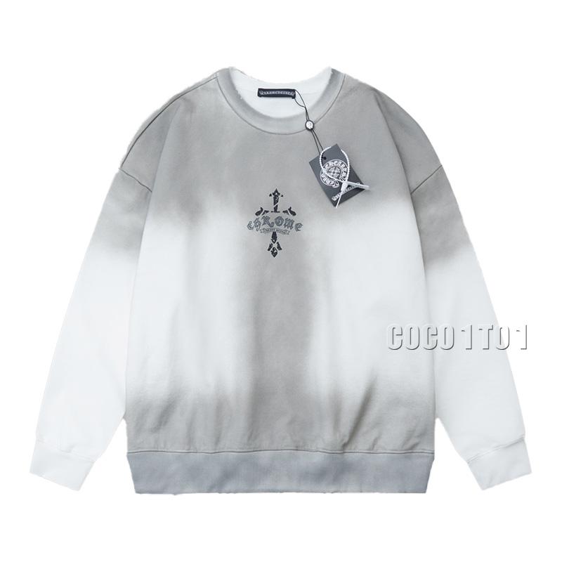 Chrome Hearts Cross Letter Print Pullover Crewneck Sweatshirt White