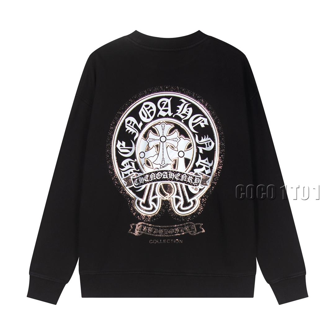 Chrome Hearts Diamond Print Crewneck Sweatshirt Black