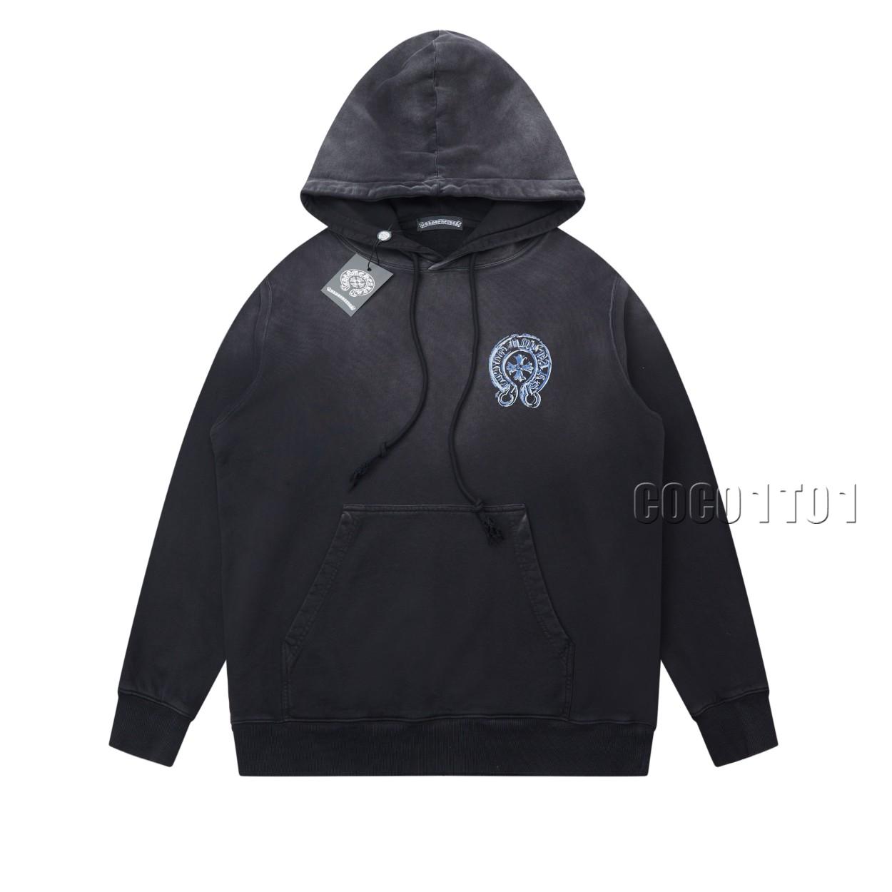 Chrome Hearts Gradient Rhinestone Logo Hoodie Black Gradient