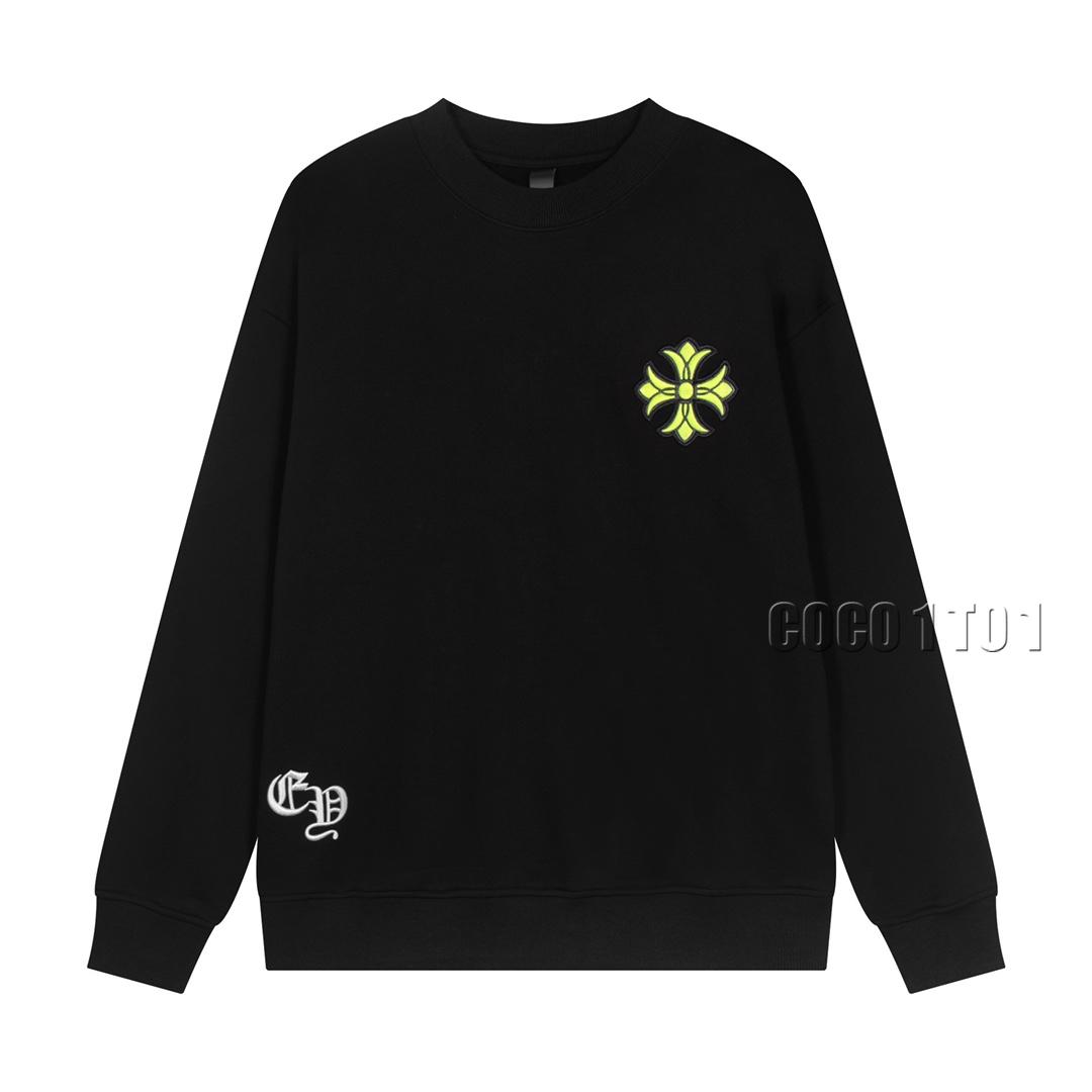 Chrome Hearts Embroidery + Padded Embroidery Crewneck Sweatshirt Black