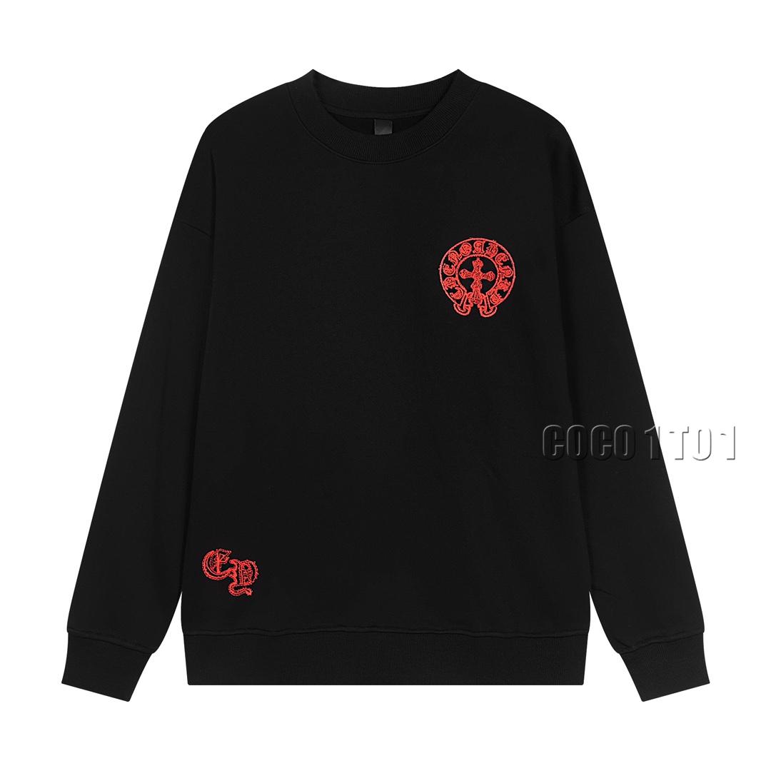 Chrome Hearts Embroidery Crewneck Sweatshirt Black