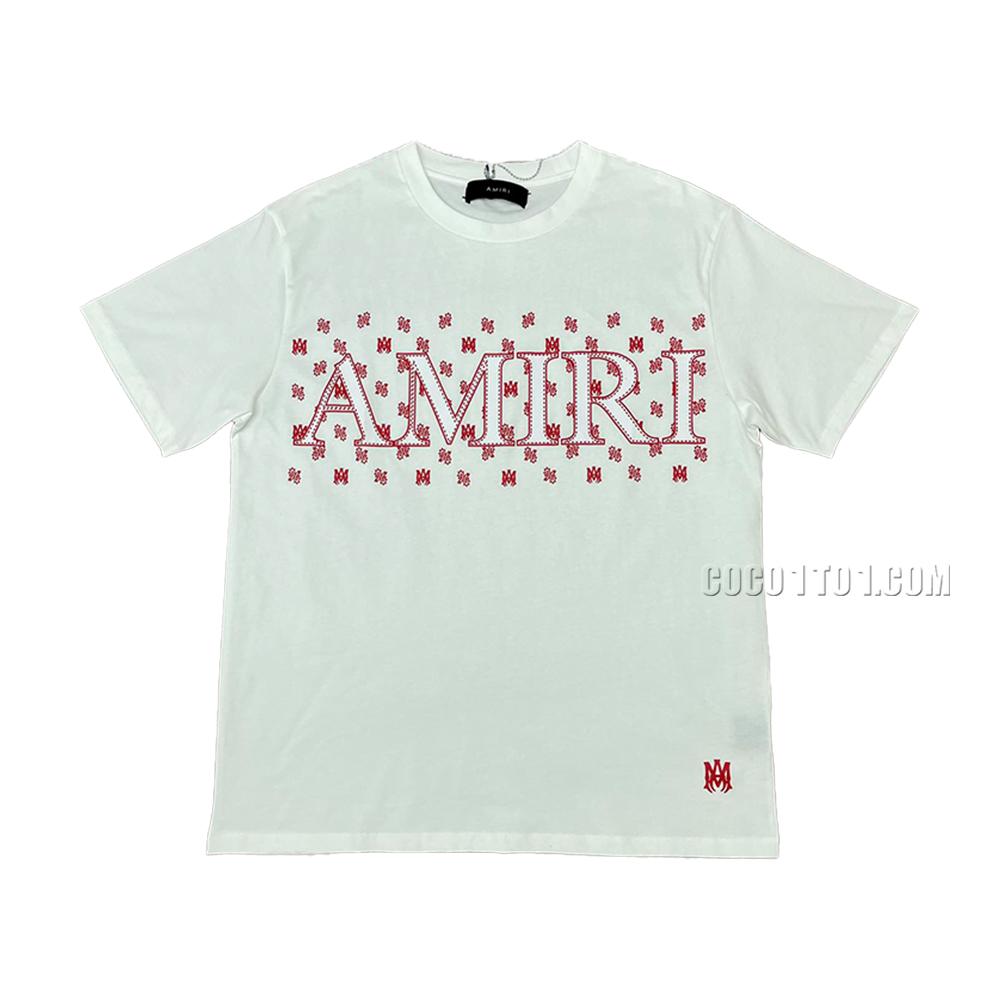 AMIRI New Logo Letter Printed Short-Sleeve T-Shirt with Logo Letter Print