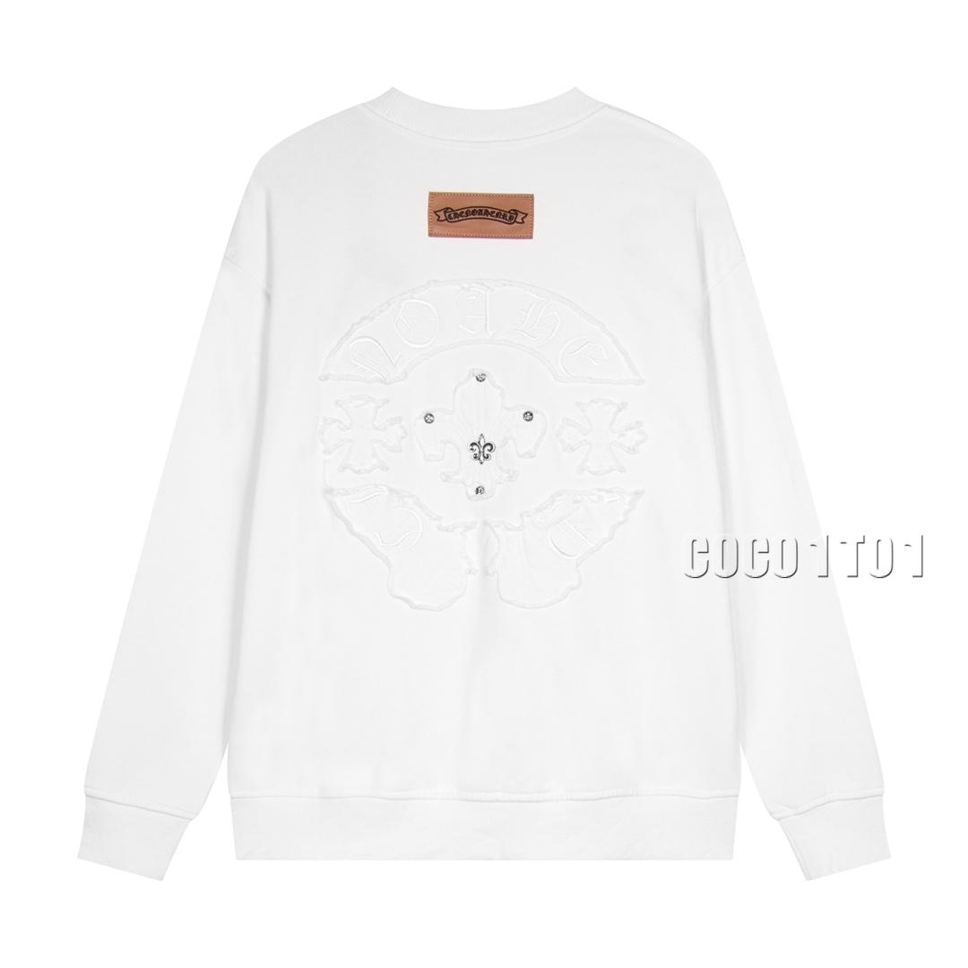 Chrome Hearts Diamond Print Crewneck Sweatshirt White