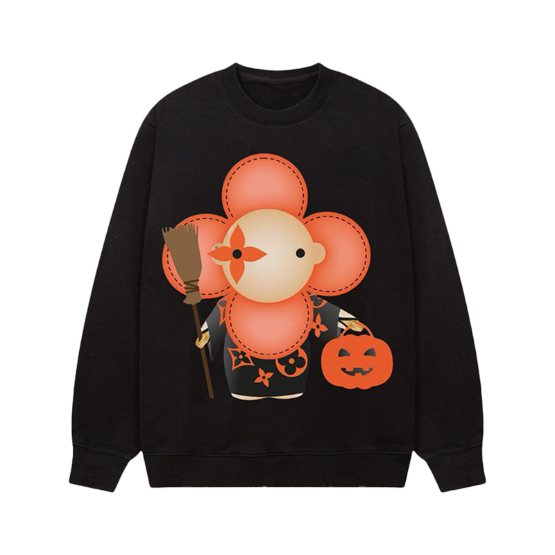 Louis Vuitton Halloween Sunflower Crewneck Sweatshirt Black