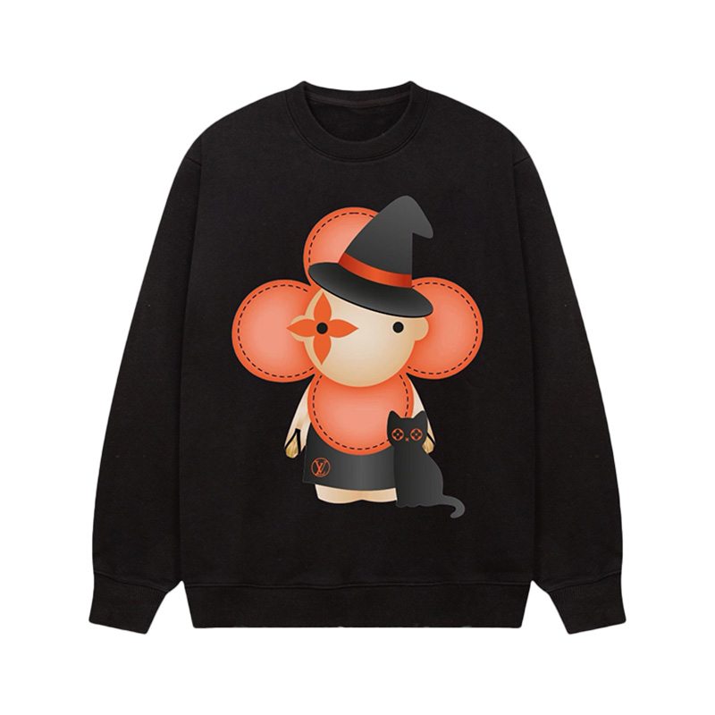 Louis Vuitton Halloween Sunflower Crewneck Sweatshirt Black