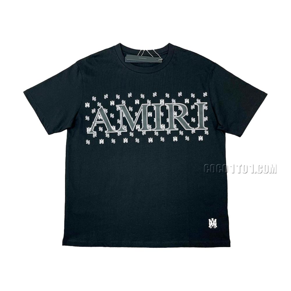 AMIRI New Logo Letter Printed Short-Sleeve T-Shirt with Logo Letter Print