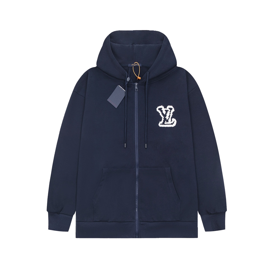Louis Vuitton Logo Printed Zip Hoodie