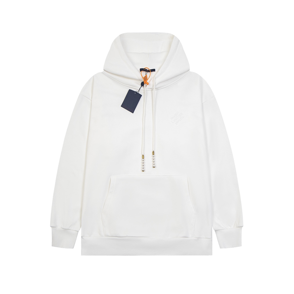 Louis Vuitton Unique Pearl Hat Knot Embroidery Hoodie White