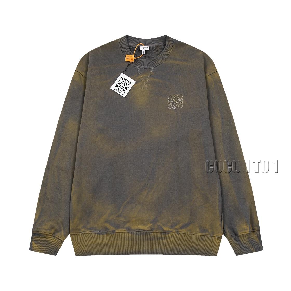 LOEWE Hand-drawn Embroidery Crew Sweatshirt Gray