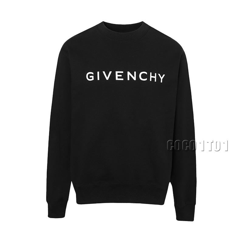 GIVENCHY Classic Reflective Letter Print Crew Sweatshirt