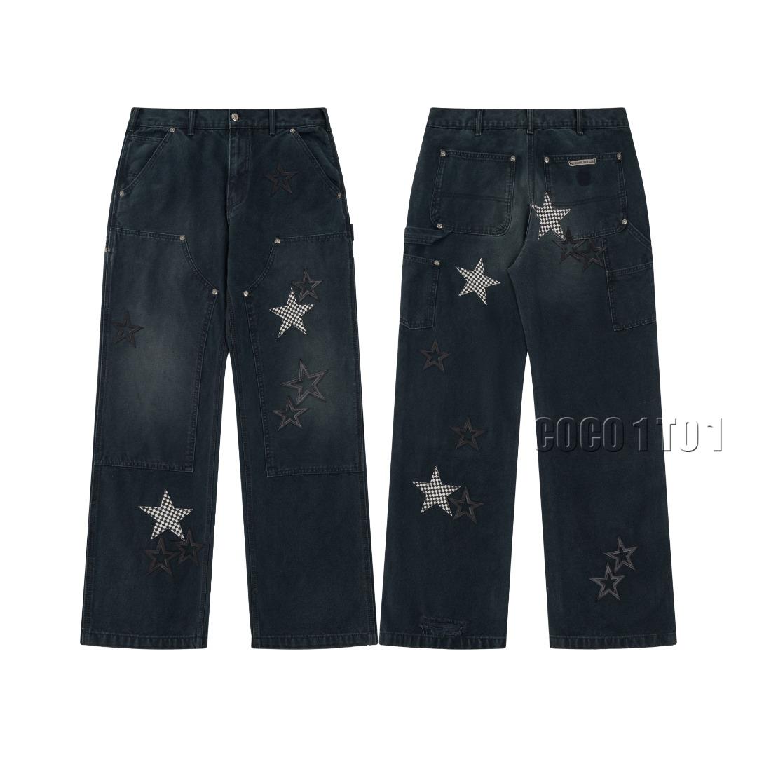 Chrome Hearts Vegas Opening Star Cargo Pants Blue