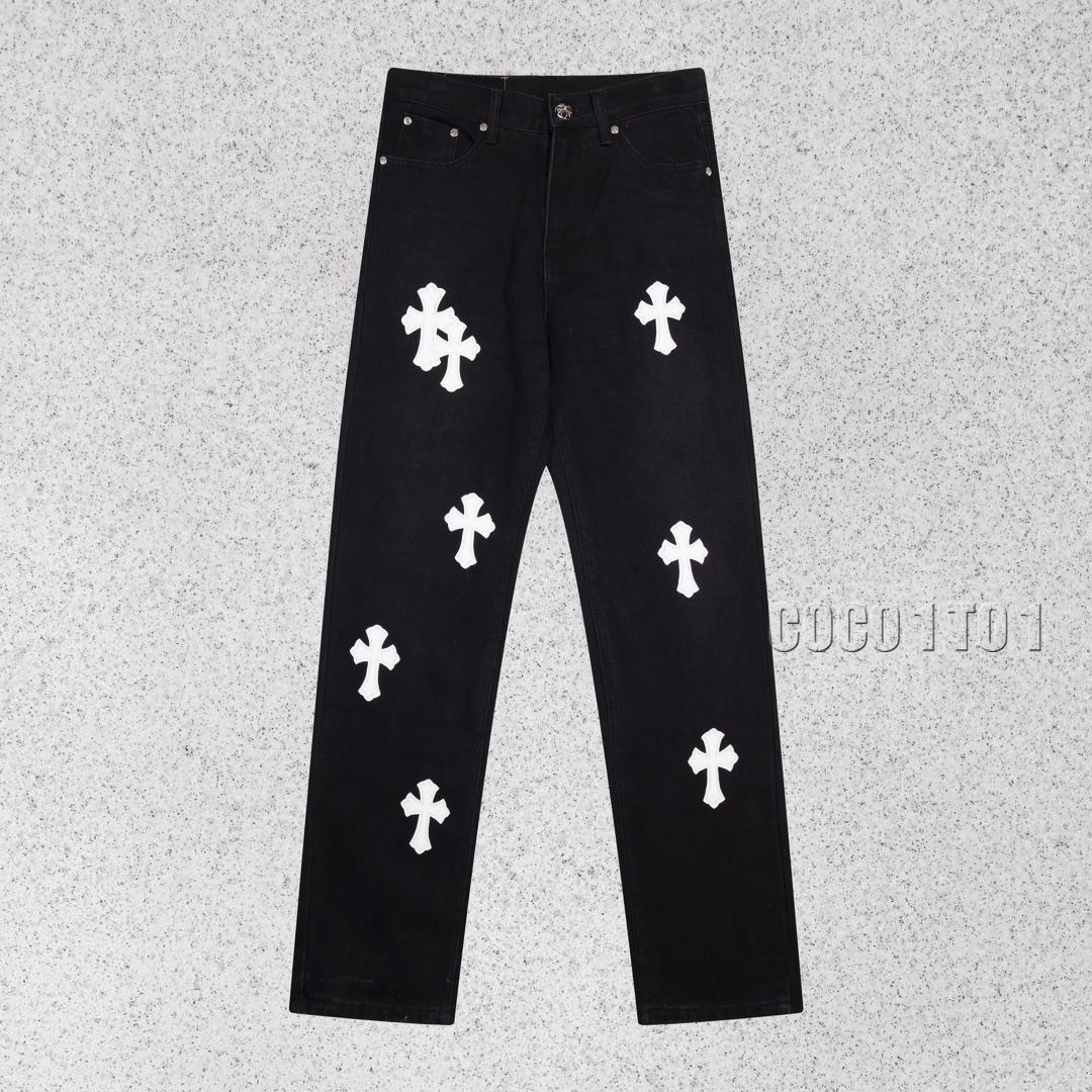 Chrome Hearts Heavy Duty High Street Denim Pants Black and White