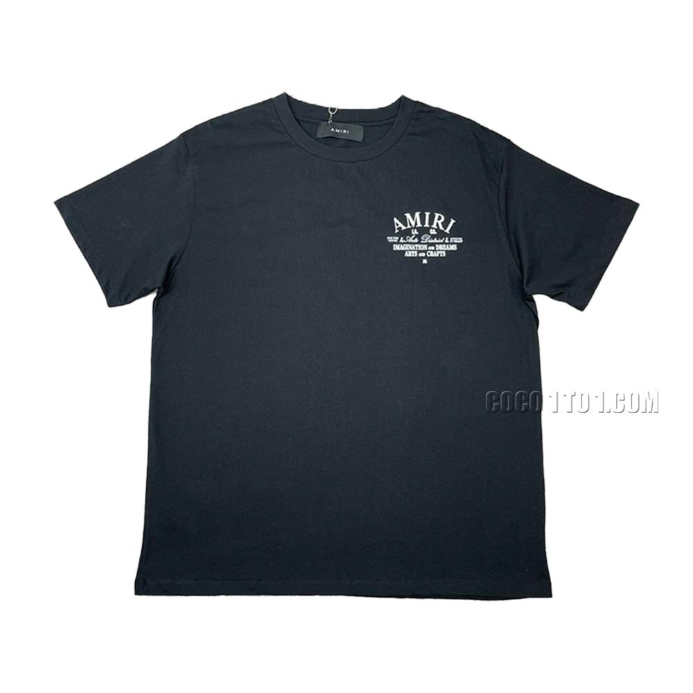 AMIRI New Logo Letter T-Shirt Short Sleeve with Foam Logo Letter Print on the Back