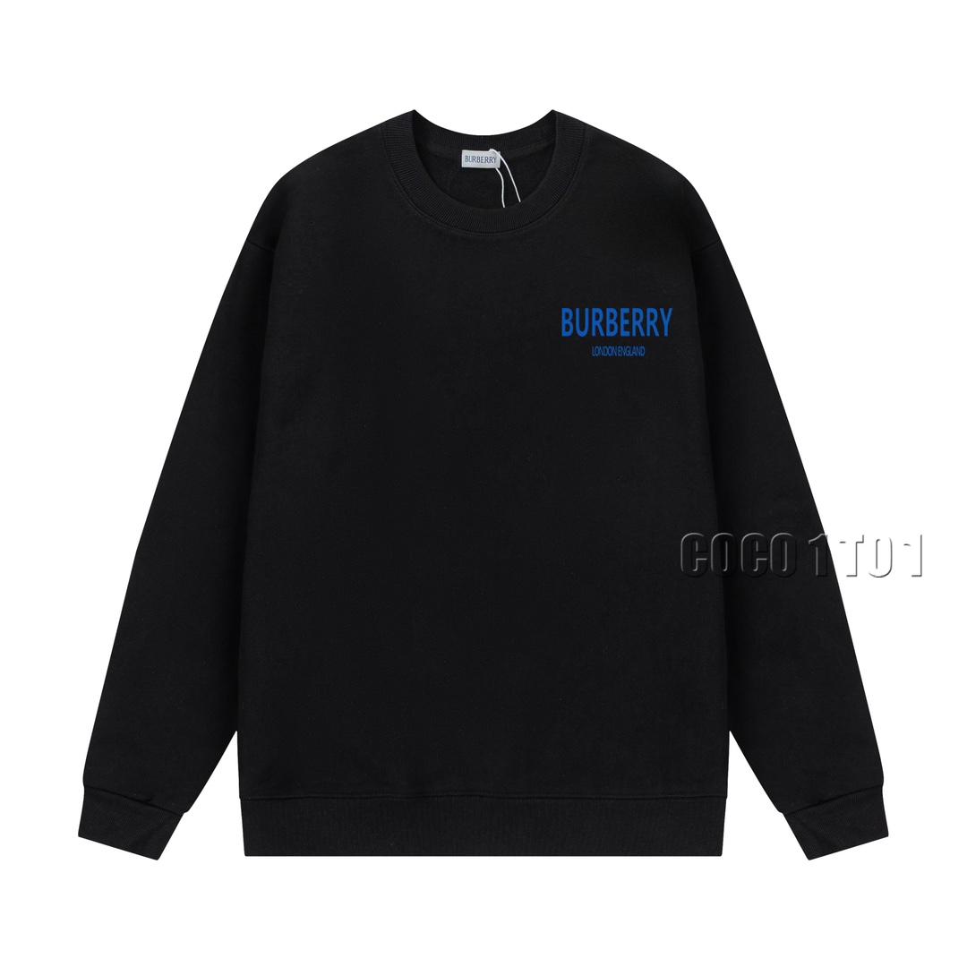 Burberry Printed 3D TB Bear Logo Crewneck Sweatshirt Black