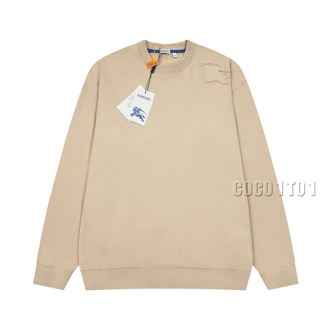 Burberry Knight 3D Embroidery Crewneck Sweatshirt Brown