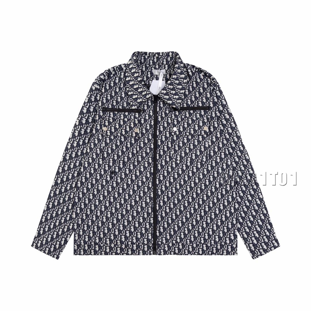 DIOR All-Over Monogram Jacquard Fabric Jacket