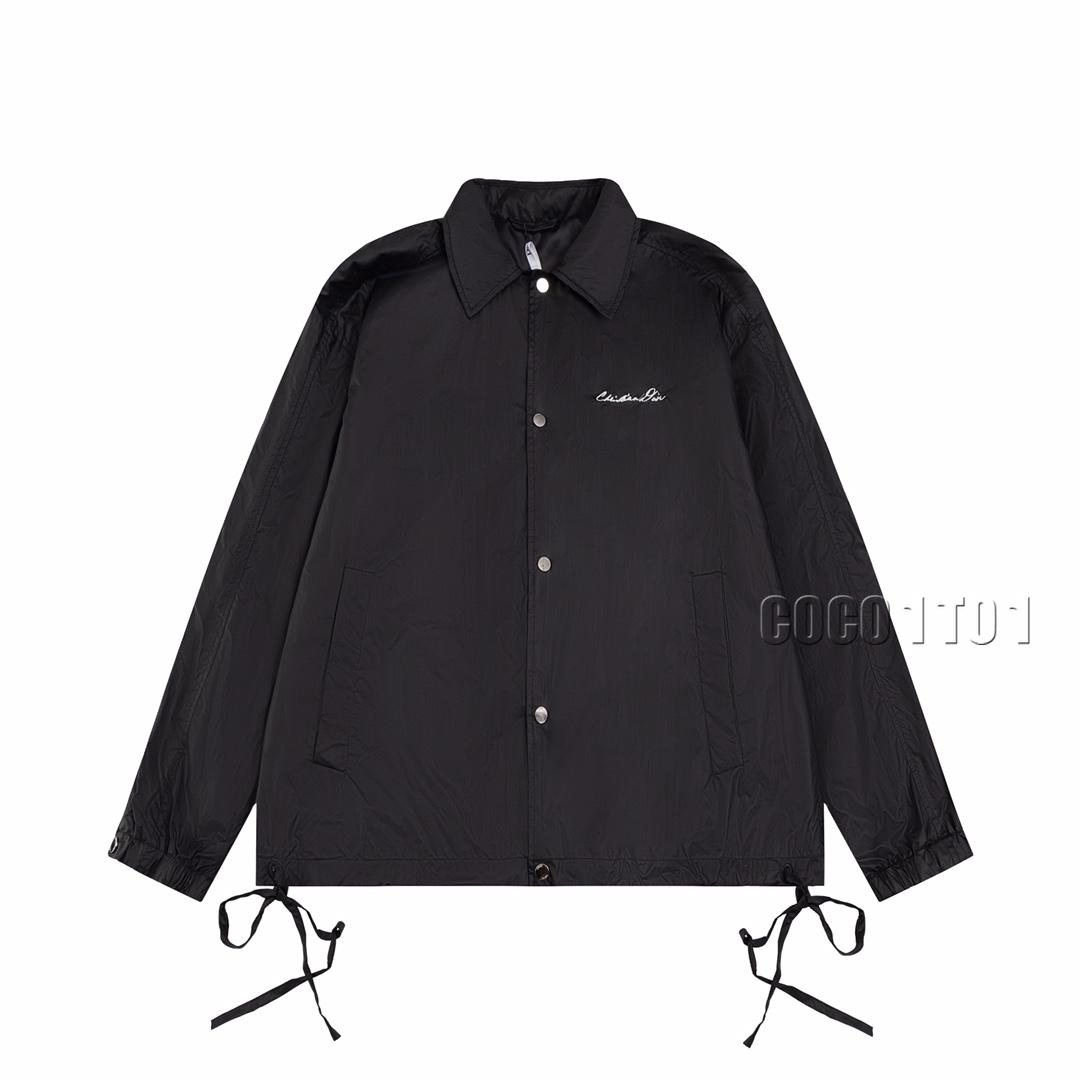 DIOR Dior Charm Embroidery Zip Jacket Black