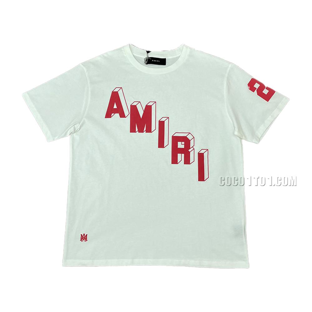 AMIRI New Logo Special Print Short Sleeve with Special Letter Print on the Sleeve