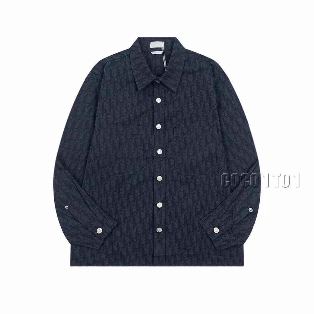DIOR All Letter Logo Dark Pattern Casual Jacket