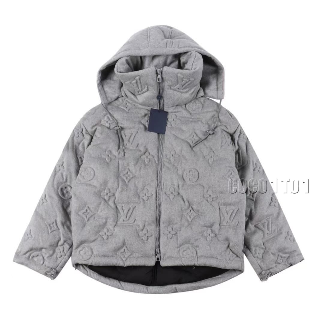 Louis Vuitton Embossed Monogram Quilted Heavy Down Jacket