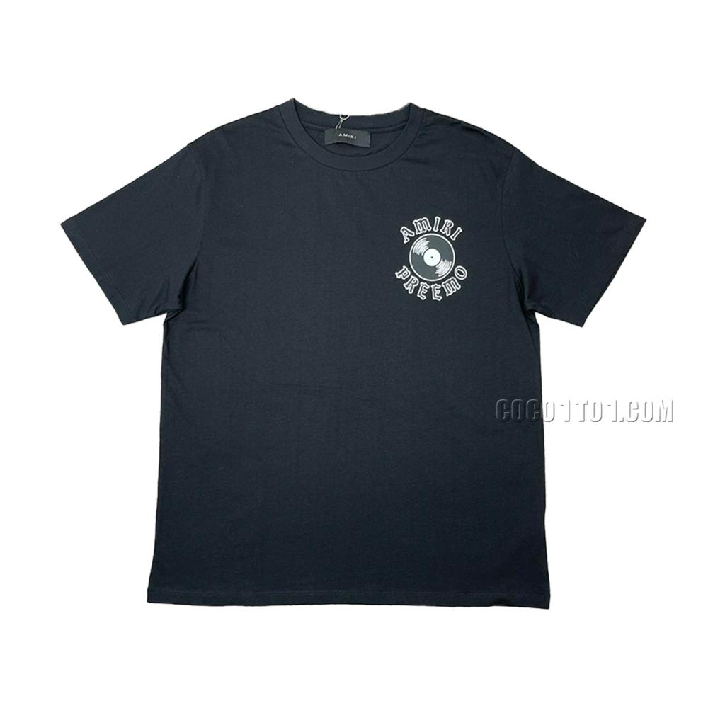 AMIRI New Logo Collaboration T-Shirt Short Sleeve with Black and White Logo Letter Print on the Back