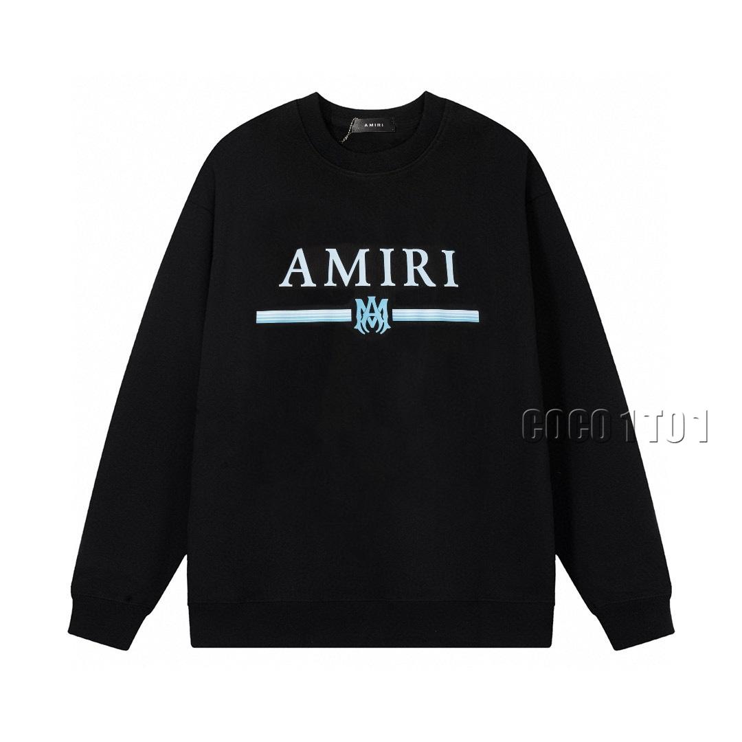 AMIRI Classic Logo Gradient Lines Crewneck Sweatshirt Black