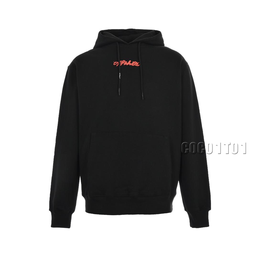 OFF-WHITE Painted Red Arrow Print Hoodie
