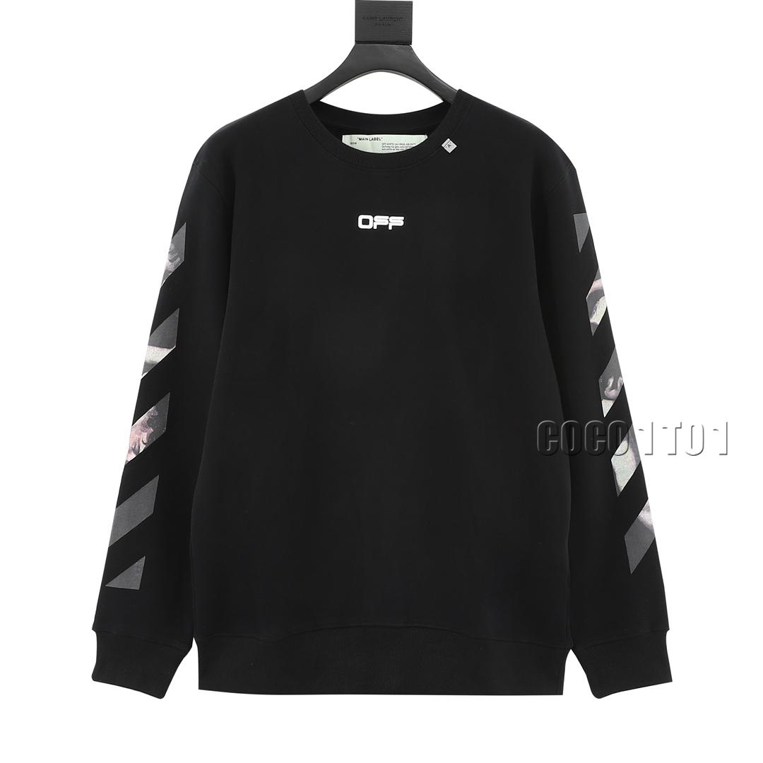 OFF-WHITE C/O VIRGIL Angel Religious Print Long Sleeve Crewneck Sweatshirt