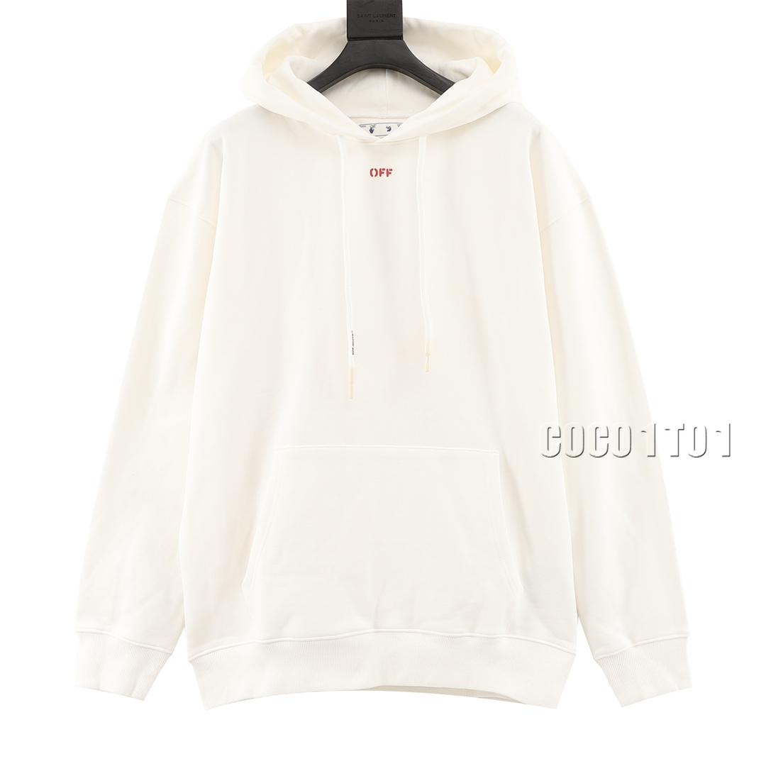 OFF-WHITE C/O VIRGIL Splatter Arrow Print Long Sleeve Hoodie