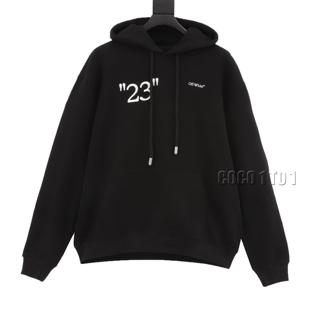 OFF-WHITE C/O VIRGIL Zebra Line Letter Print Hoodie