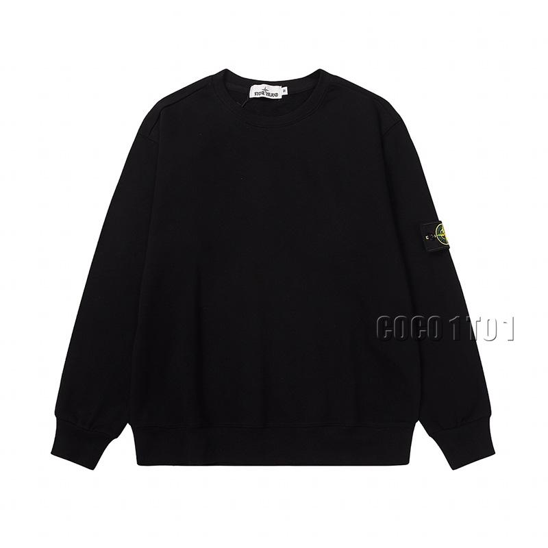 STONE ISLAND Compass Badge Crewneck Sweatshirt Black