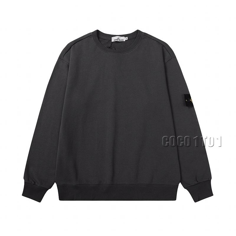 STONE ISLAND Compass Badge Crewneck Sweatshirt Dark Gray