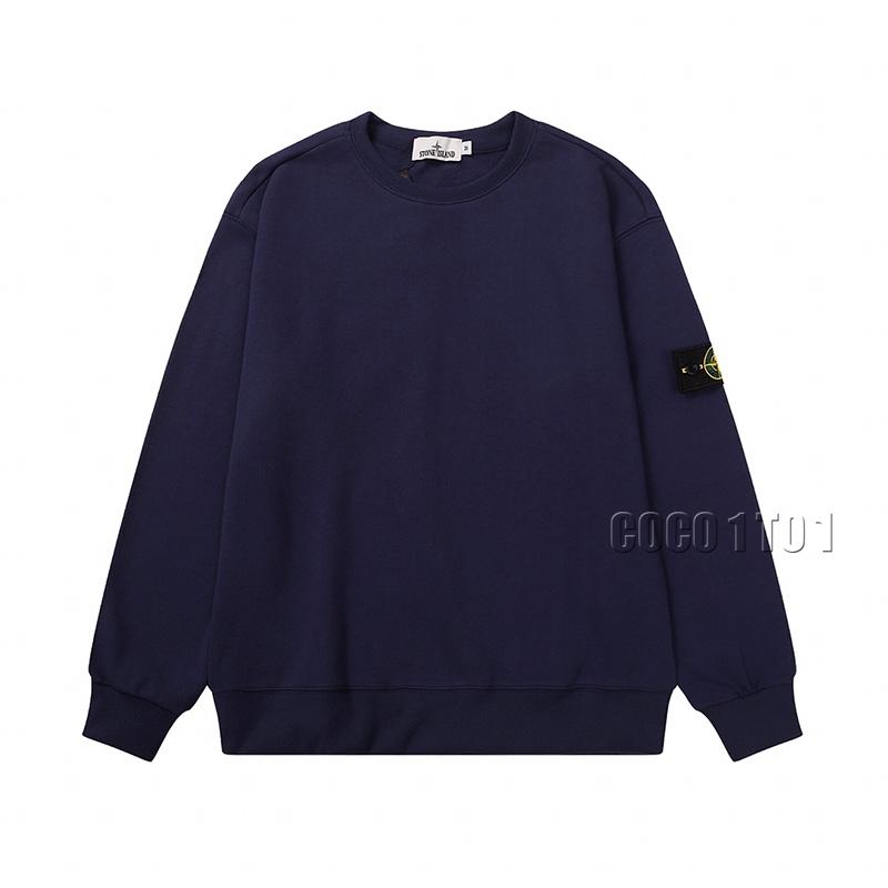 STONE ISLAND Compass Badge Crewneck Sweatshirt Navy Blue