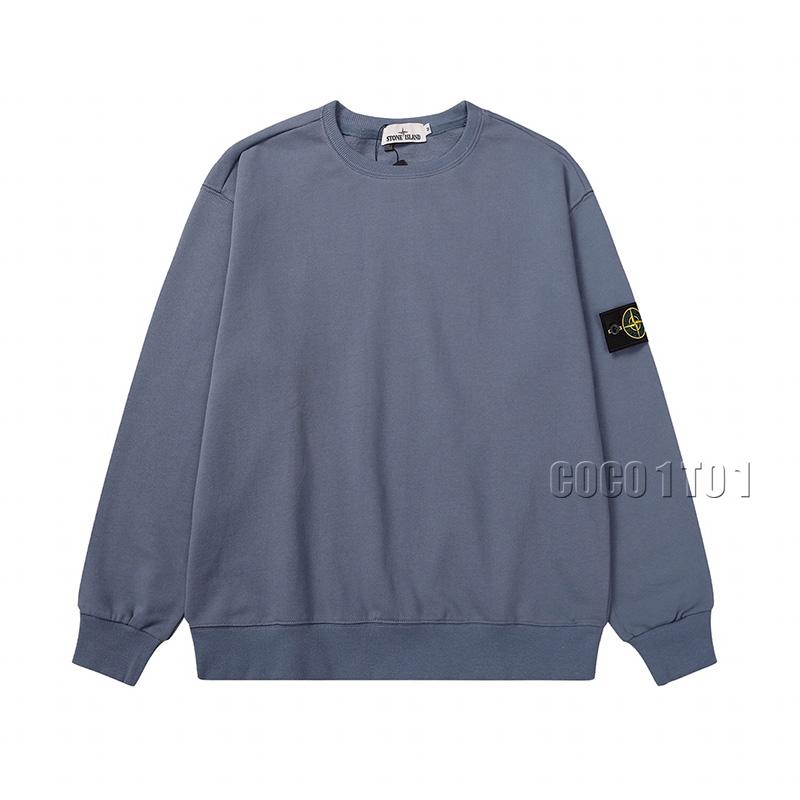 STONE ISLAND Compass Badge Crewneck Sweatshirt Navy Blue